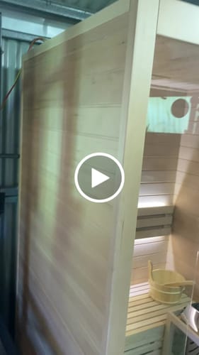 Customer video review of 2 Person Traditional Sauna - 4.5kw Harvia Heater
