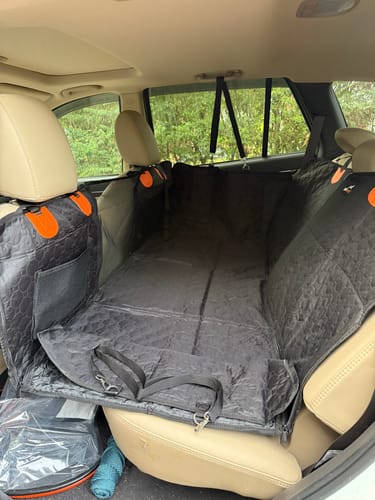 Customer photo review of RuffRover 2.0™ - Hard Bottom Dog Car Seat Protector