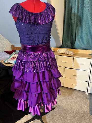 Customer photo review of 3 Metres, Soft Touch American Crepe - 45" Wide (Deep Purple)