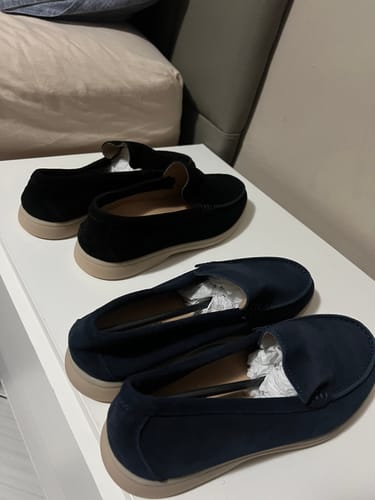 Customer photo review of MONACO Old Money Suede Loafers