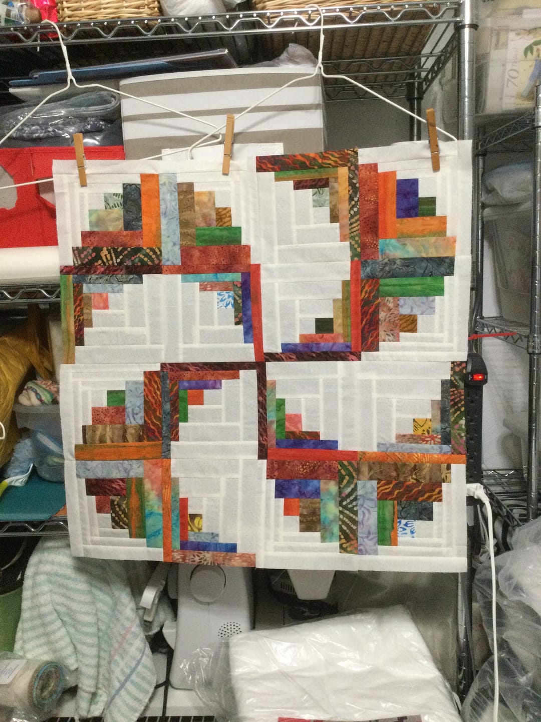 Customer photo review of Curvy Log Cabin Trim Tool 6" Finished Blocks, Creative Grids