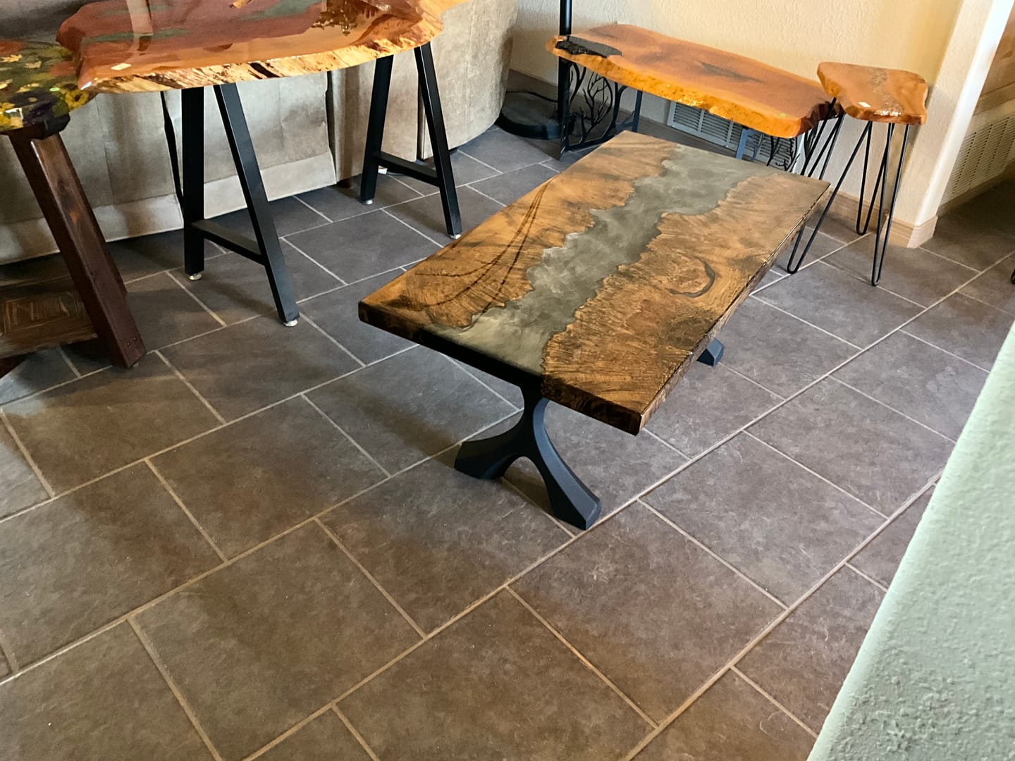 Customer photo review of Coffee Table Legs 120 Xavier 16.1" H Metal X-shaped Furniture