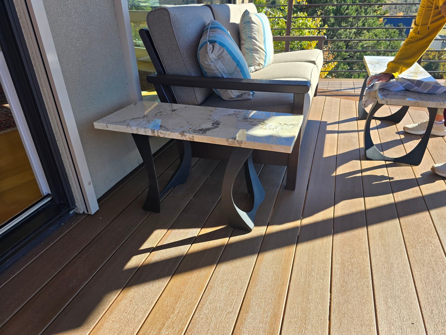 Customer photo review of Bench Legs 105 Cleo 16.3" H Metal Handmade Furniture