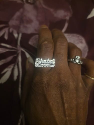 Customer photo review of Personalized Name Ring - Custom Name Ring