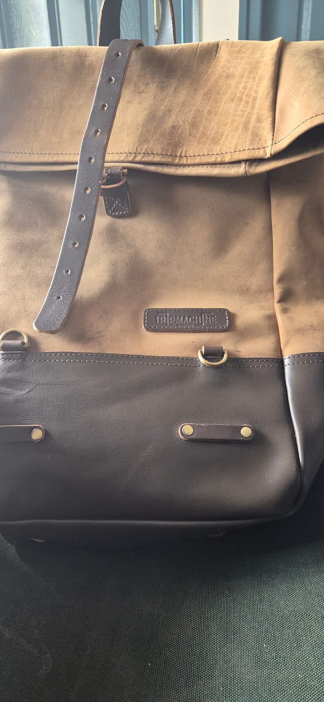 Customer photo review of backpack pannier - classic roll top