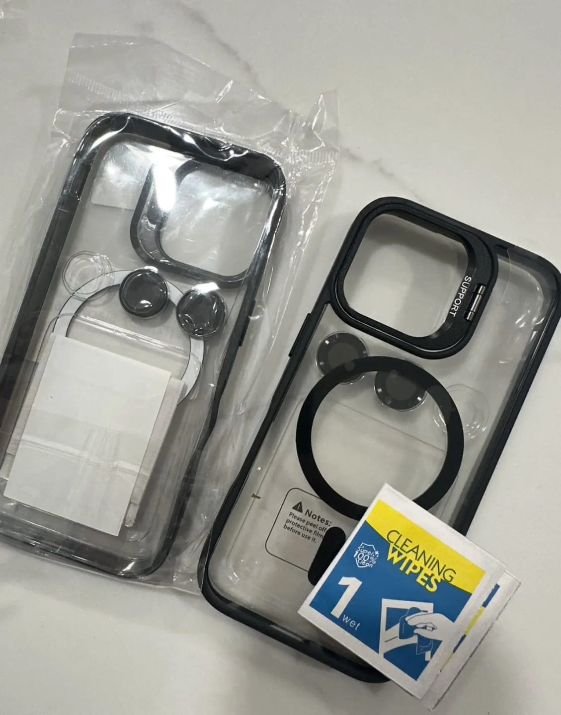 Customer photo review of LuxuryKase LK103 Camera Lens Metal Ring Protector Stand Case With Lens Film for iPhone