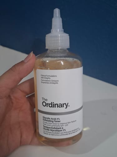Customer photo review of Glycolic Acid 7% Exfoliating Toning Solution