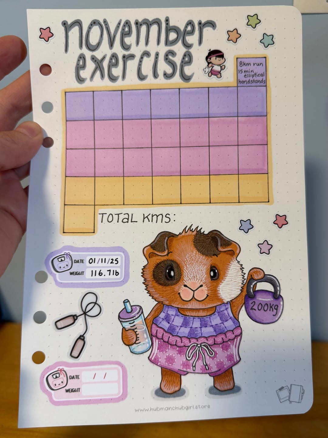 Customer photo review of Running Planner Stickers