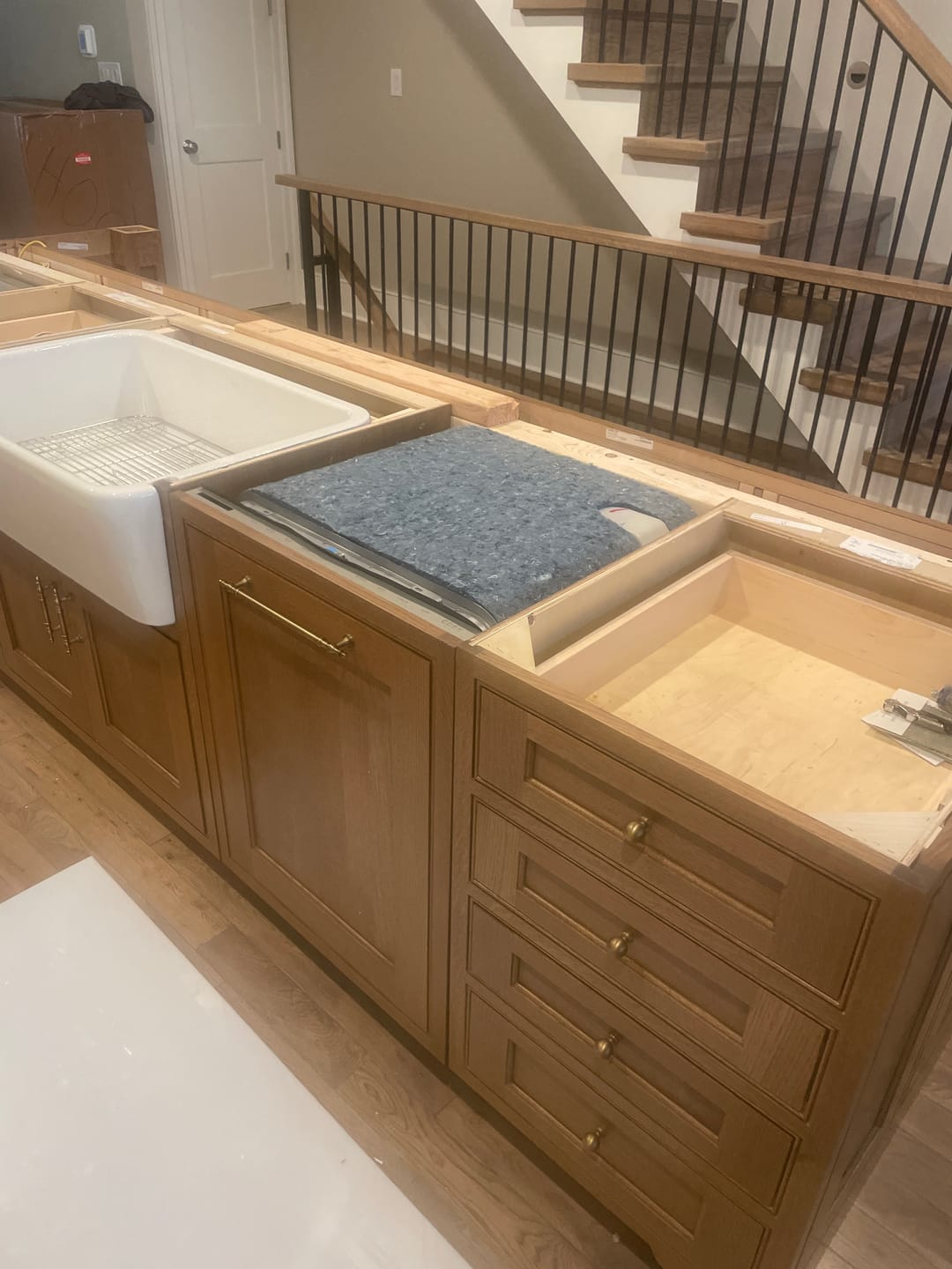Customer photo review of Antique Brass Pull Handles | Persis