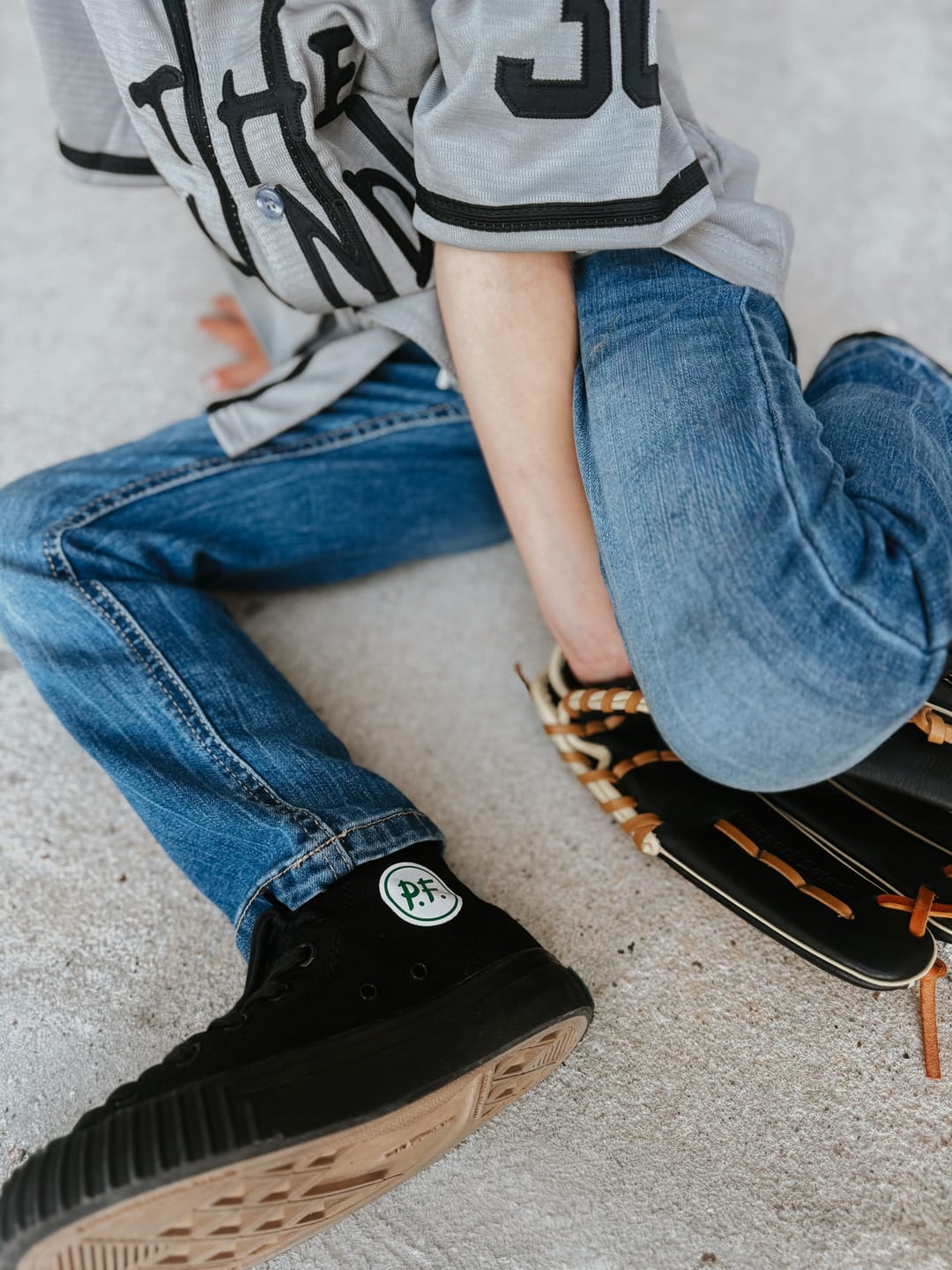 Customer photo review of 1993 Kids Center High-Top Black