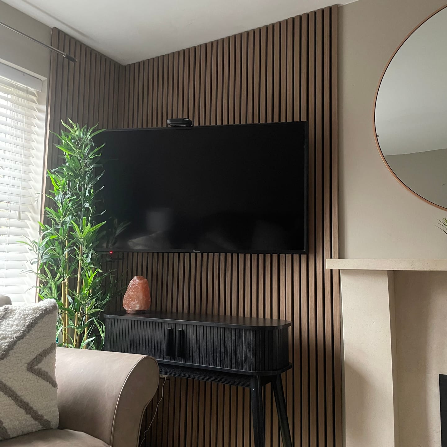 Customer photo review of Wooden Wall Panel | Mocca | Premium 3-sided Wood Veneer
