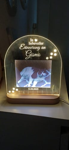 Customer photo review of Zur liebevollen Erinnerung – LED-Lampe für Hund/Katze