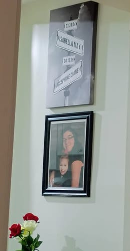 Customer photo review of DATE OF BIRTH OF CHILDREN by Cstm Canvas