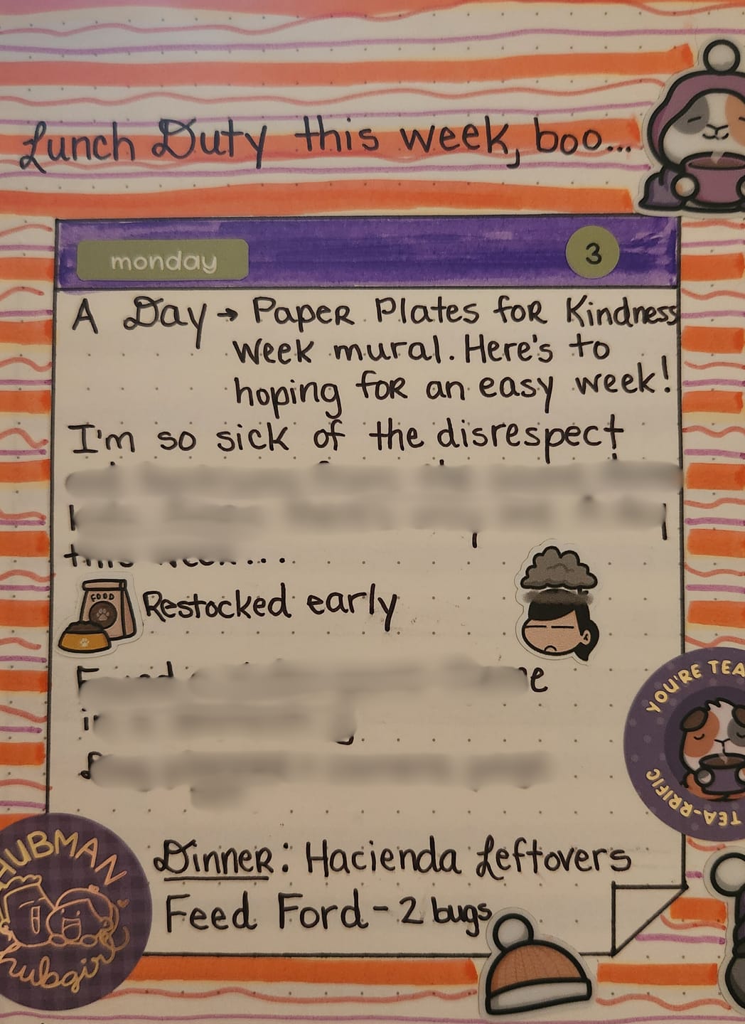Customer photo review of It's A Bad Day Planner Stickers