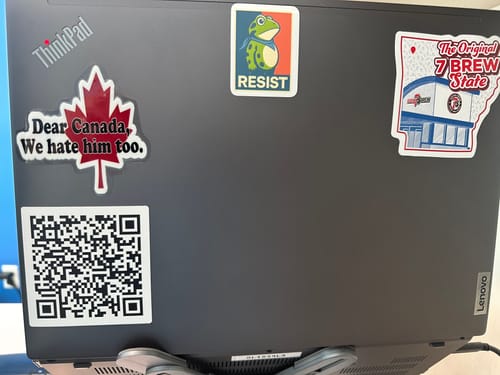 Customer photo review of F*ck Trump QR Code 👉STICKER