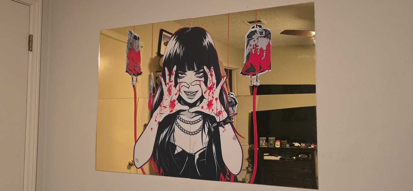 Customer photo review of zombie makeout- Gold Mirror Embossed