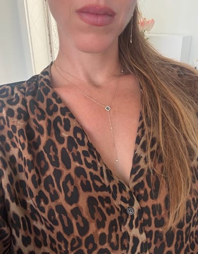 Customer photo review of 14k Star Drop Necklace