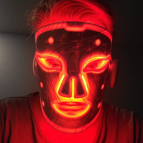Customer photo review of INIA GLOW Wireless Red Light Therapy Mask