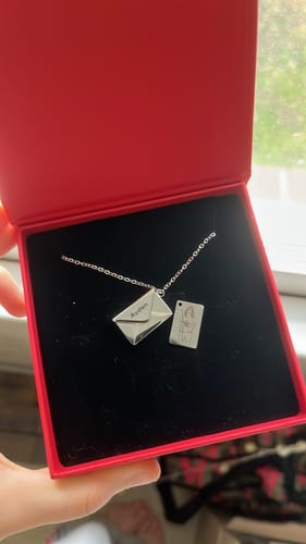 Customer photo review of Custom Engraved Photo Secret Letter Message