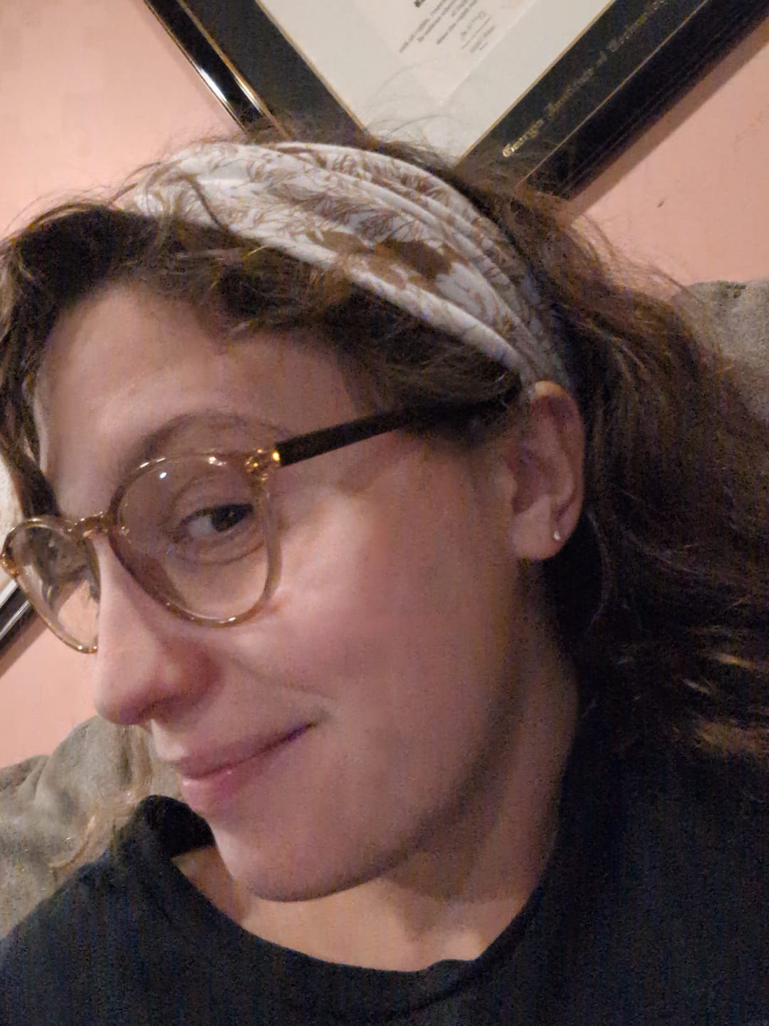Customer photo review of Petite Faux Diamond Studs Hypoallergenic Earrings for Sensitive Ears Made with Plastic Posts