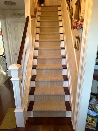 Customer photo review of Anderson Tuftex Fetch Birch Nylon Stair Runner