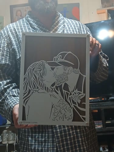 Customer photo review of Custom Metal Portrait