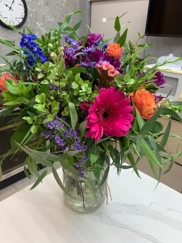 Customer photo review of Loose and Lovely Flower Arrangement