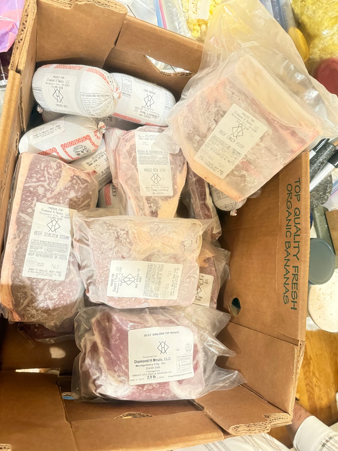 Customer photo review of 30 lb. Beef Box