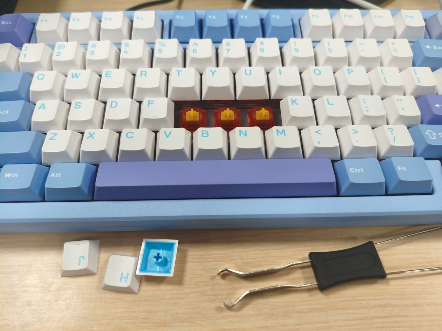 Customer photo review of KEYGEEK Y2 LINEAR SWITCH FACTORY LUBED (10PCS)