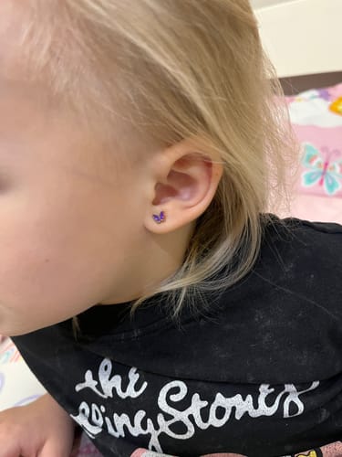 Customer photo review of Tiny Purple Butterfly