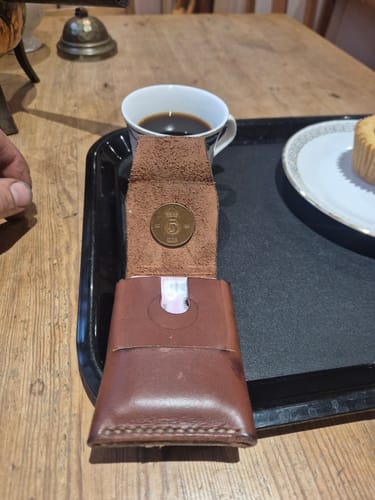 Customer photo review of Slimmad plånbok i äkta läder