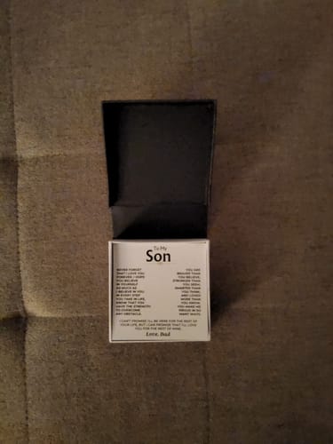 Customer photo review of To My Son - Love Dad - Artisan Cross on Cuban Link Chain - Gift Set - SS542D