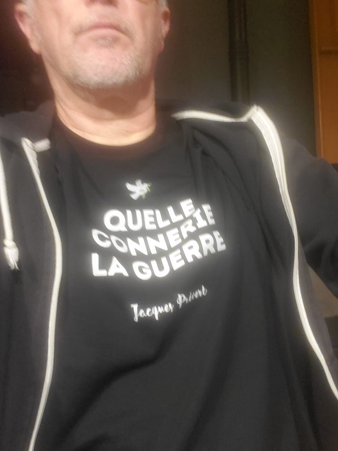Customer photo review of T-shirt Unisexe 100% Coton Bio Quelle connerie la guerre (B)