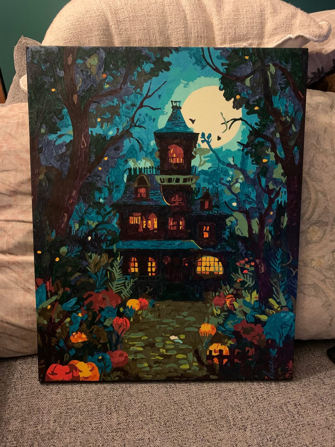 Customer photo review of Haunted house | Paint by Number