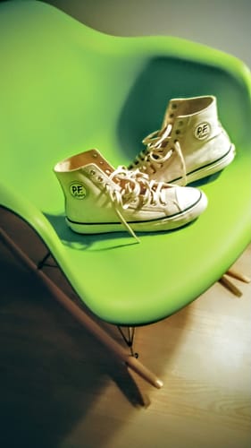 Customer photo review of All-American High-Top Antique White/Vintage Green
