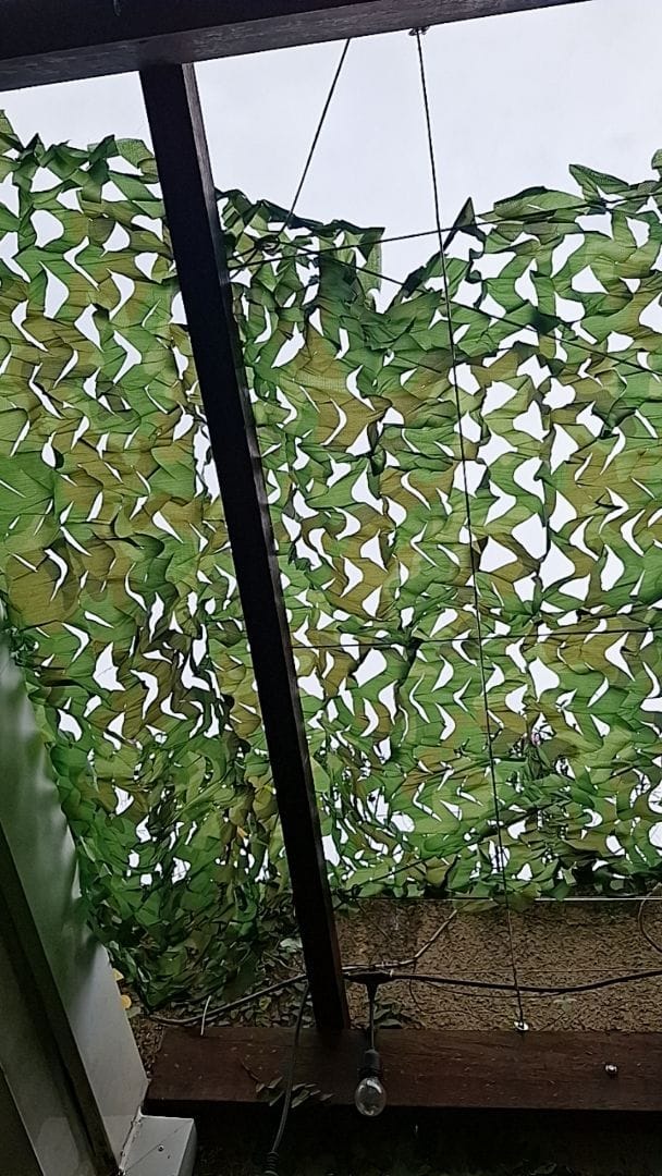 Customer photo review of Rede Camuflada Militar para Decoração de Jardim