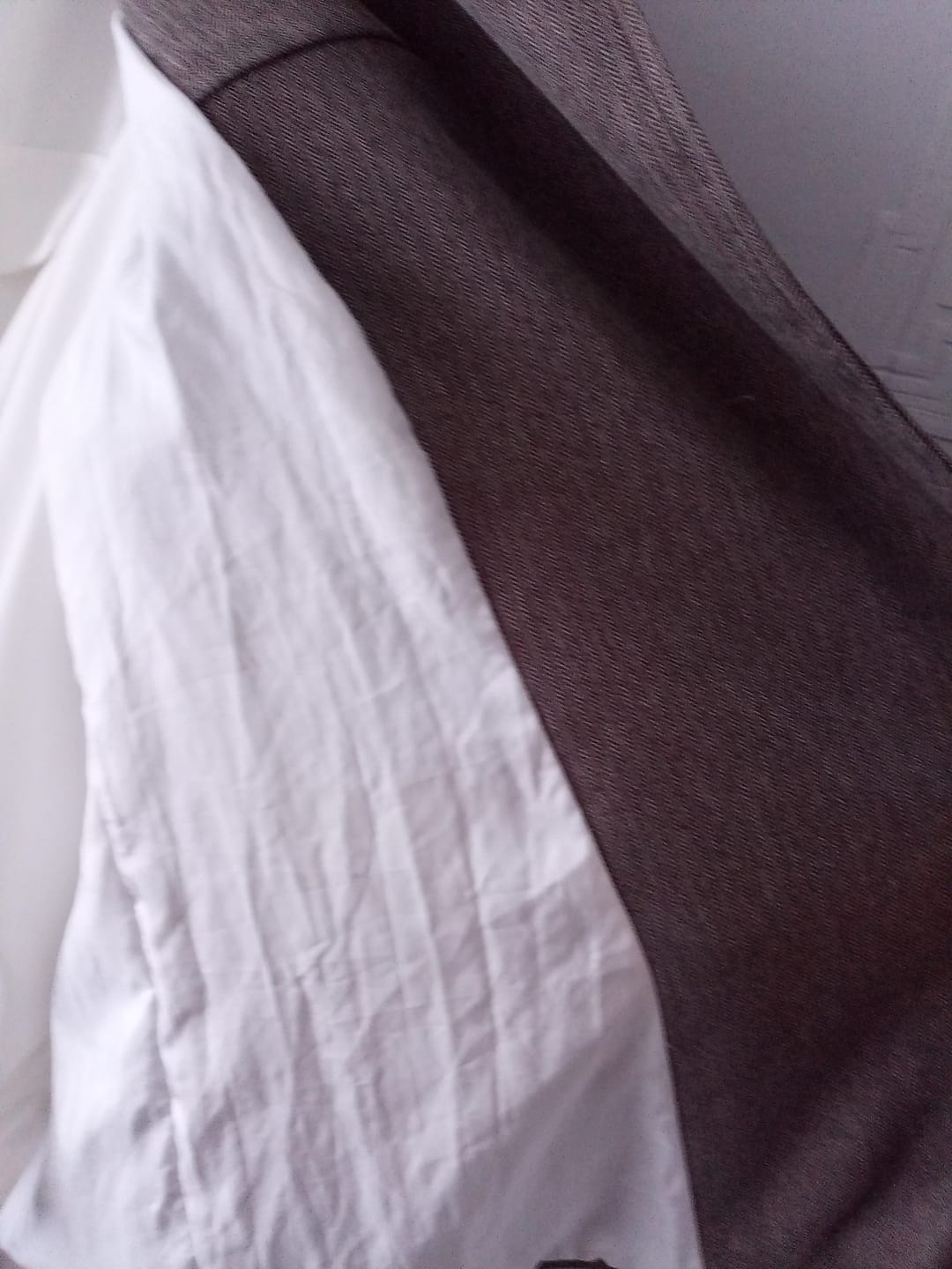 Customer photo review of Muted Herringbone Suiting Fabric