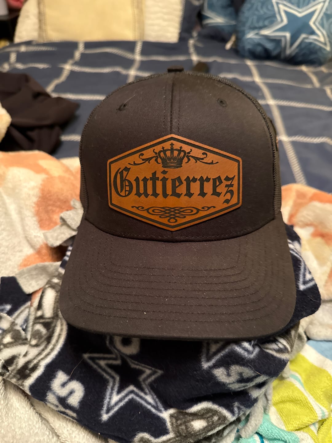 Customer photo review of Alpha Royale - Personalize It - Leather Patch Hat - Richardson 112