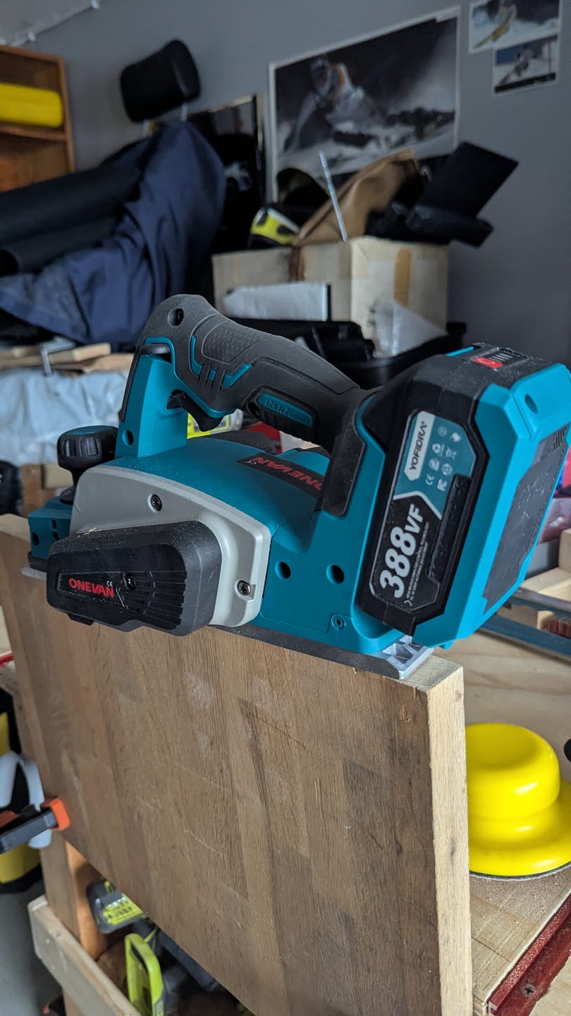 Customer photo review of ONEVAN 18V Handheld Cordless Electric Planer Woodworking Tool | For Makita 18V Battery