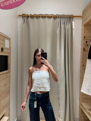Customer photo review of Blusa Pliegues White