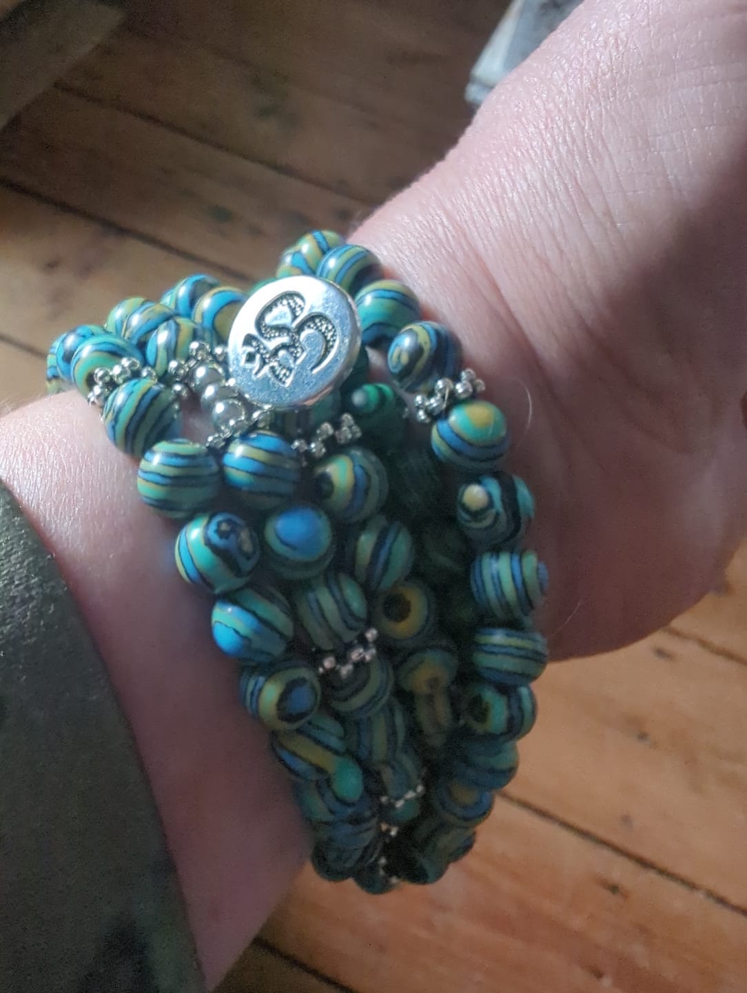 Customer photo review of ANTI-SORGEN-Armband Malachit