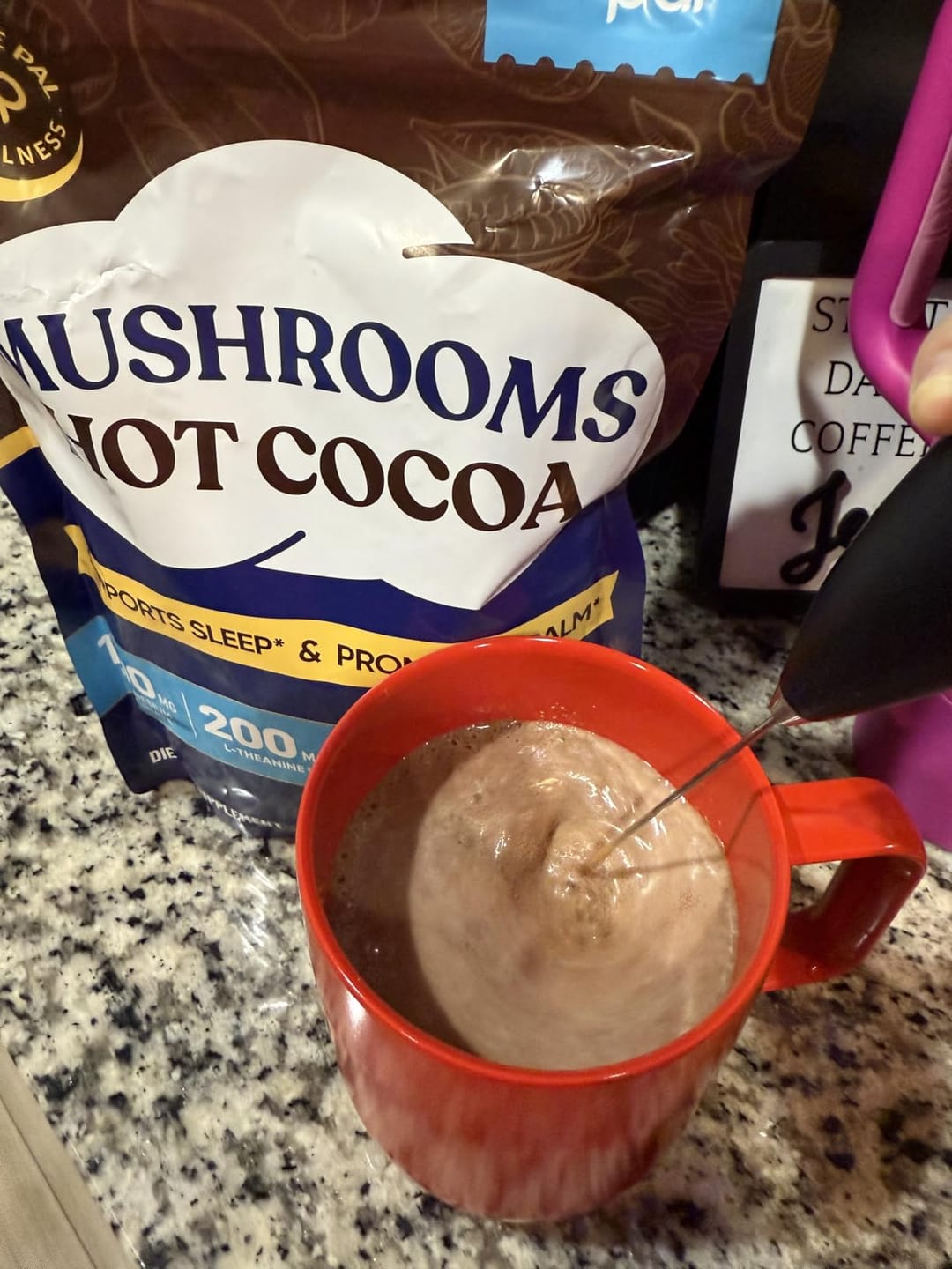 Customer photo review of Mushroom Hot Cocoa - 30 servings