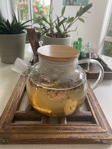 Customer photo review of Glass Teapot 1 litre