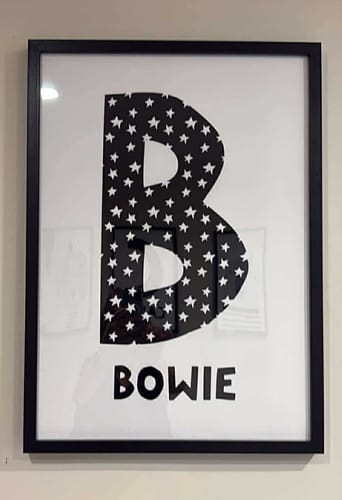 Customer photo review of Stars Letter Name Print