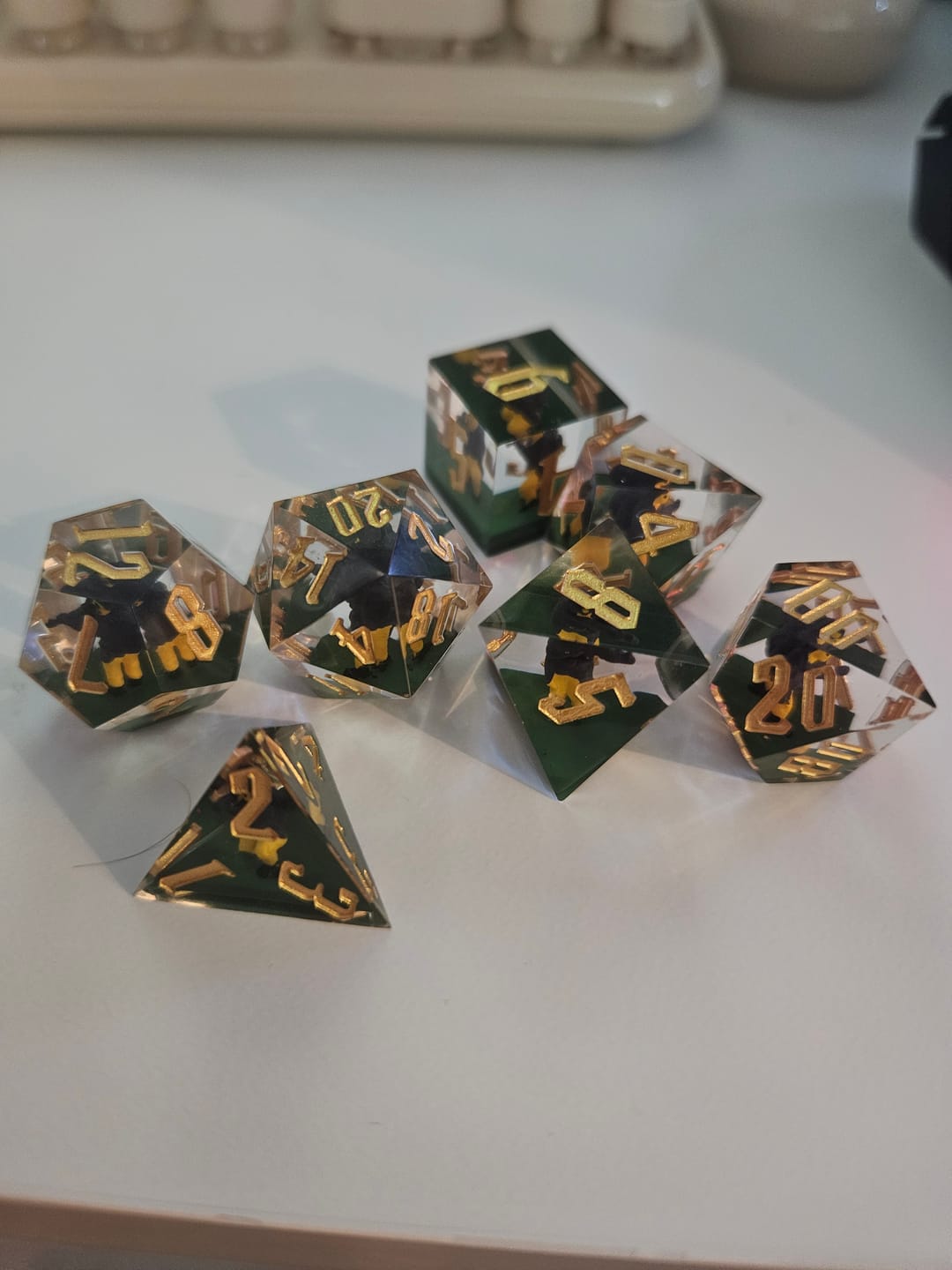 Customer photo review of Mystery Sharp Edge Dice Set Subscription