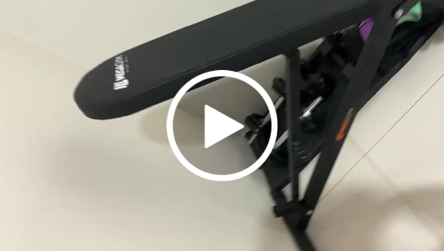 Customer video review of Banco de musculação 6x1 posições