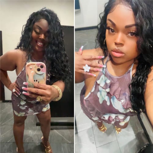 Customer photo review of Sensationnel Glamora Glueless Pre-Styled 13x4 HD Lace Frontal Wig - GLAM UNIT 2