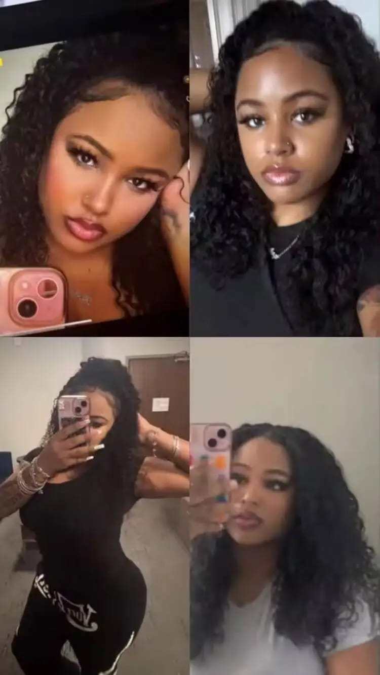 Customer photo review of MORE FACE M-cap Burmese Curly Wear Go Wigs Pre Cut 9x6 HD Lace Bleached Knots Glueless Wigs Human Hair Tiny Knots Pre Plucked Hairline
