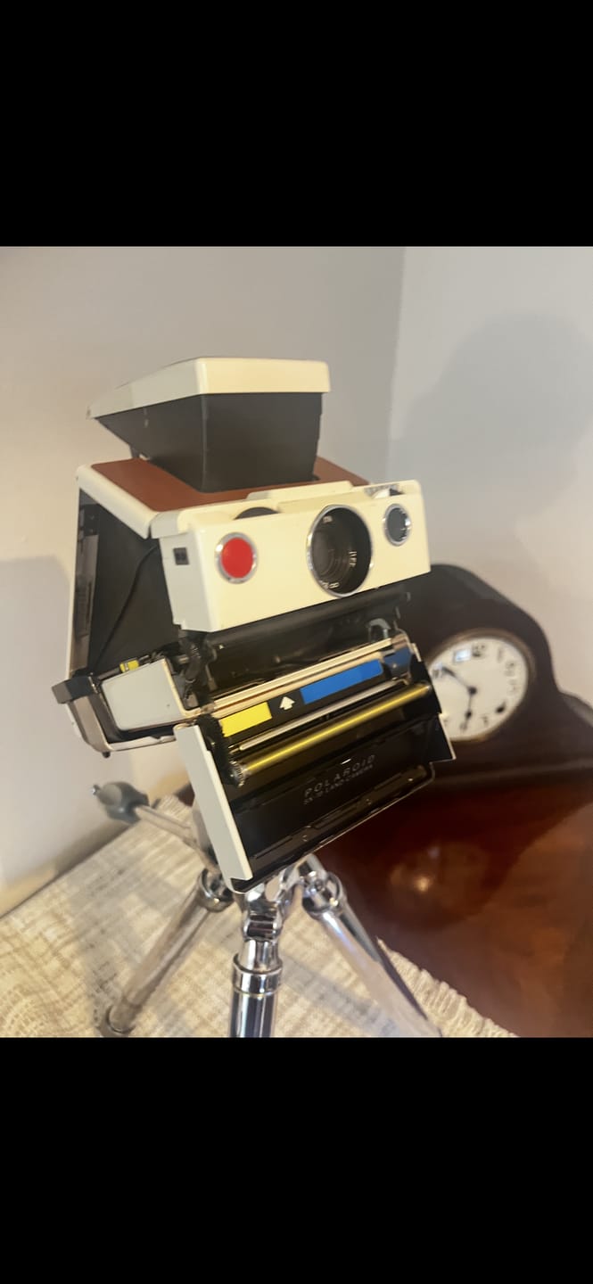 Customer photo review of SX-70/SLR-680 Black Leather Folding Camera Skins