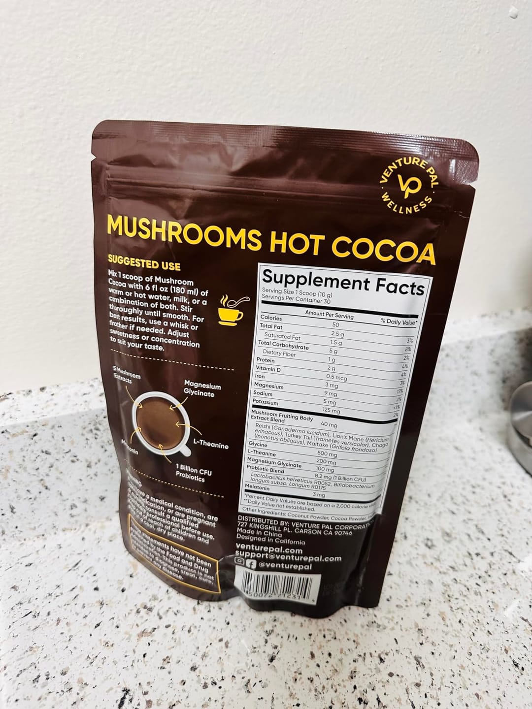 Customer photo review of Mushroom Hot Cocoa - 30 servings
